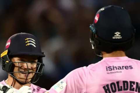 Punters hit bookies for six as Middlesex complete incredible 249/1 comeback with record-breaking T20 run chase