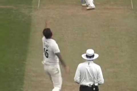 Watch cricket star’s ‘village’ style bowling completely bamboozle opponent leaving him on his knees in hysterics