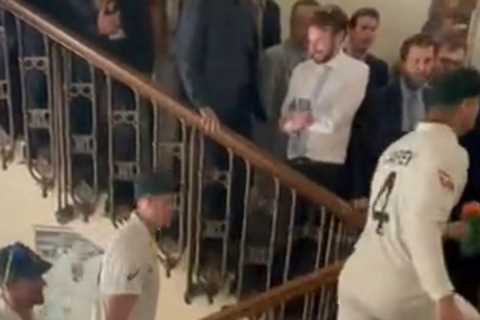 New footage shows moment Australian cricketers are HISSED at and branded ‘cheats’ by MCC members after Bairstow row