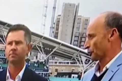 Australia legend Ricky Ponting looks furious as he’s pelted with GRAPES as England toil in Fifth Ashes Test at The Oval