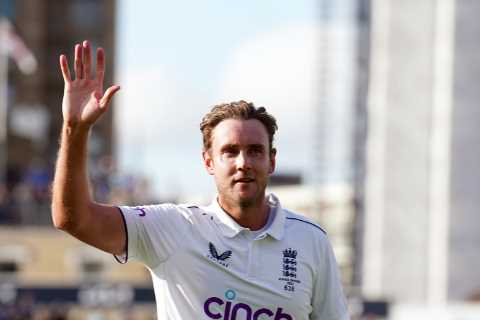 Stuart Broad’s pop star wife Mollie King sheds tear as she watches him end England career with fairytale Ashes finish