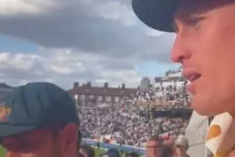Australia Ashes stars Labuschagne and Khawaja in new spat with England fan as fuming batter asks ‘what did you say?’