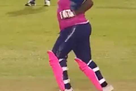 'Heaviest Cricketer' Rahkeem Cornwall Comically Run Out in CPL Match